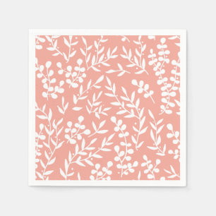 Serviette En Papier Agritourisme simple motif floral rose