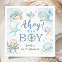 Ahoy C'est un Bébé Marin Garçon Bleu