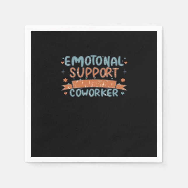 Serviette En Papier Aide émotionnelle Coworker drôle et classique (Devant)