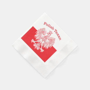 Serviette En Papier Aigle blanc texan polonais