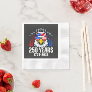 Serviette En Papier Aigle patriotique 250e anniversaire États-Unis 250