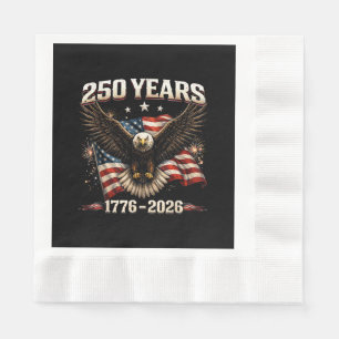 Serviette En Papier Aigle patriotique des États-Unis 250e anniversaire