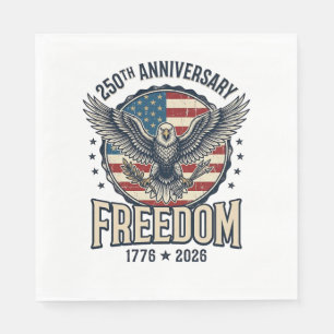 Serviette En Papier Aigle patriotique vintage 250e anniversaire de la