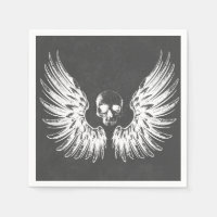 Ailes d'ange de roche grise et blanche Crâne