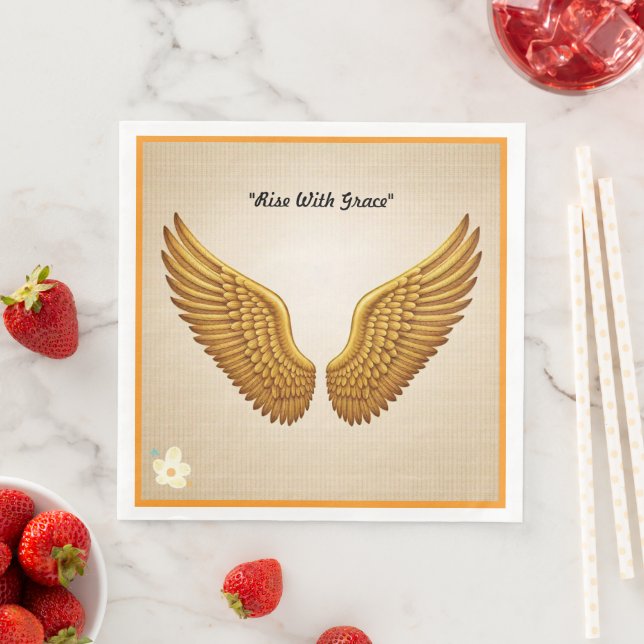 Serviette En Papier "Ailes de l'inspiration" (En situation)