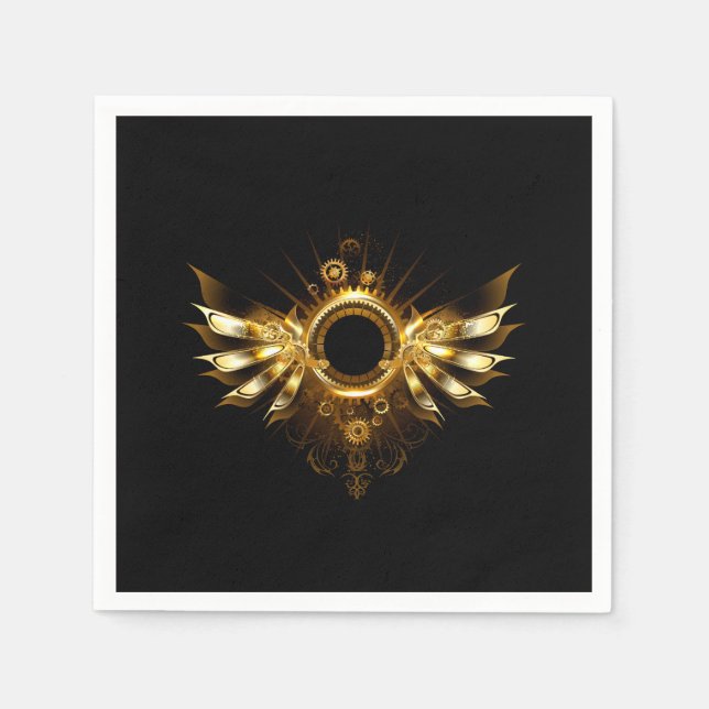 Serviette En Papier Ailes de Steampunk (Devant)