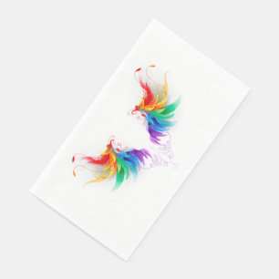 Serviette En Papier Ailes fluffy arc-en-ciel