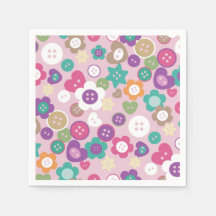 Aimer Boutons à coudre Pink Napkins