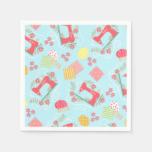 Serviette En Papier Aimer Coudre Bleu