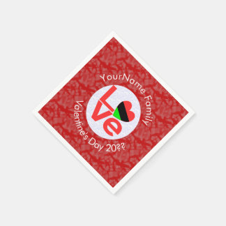 Serviette En Papier Aimer Red Diaspora Afro-Américaine