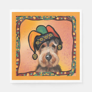 Serviette En Papier Airedale Mardi Gras