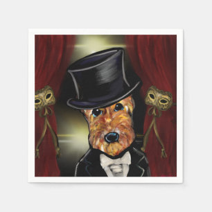 Serviette En Papier Airedale Terrier  