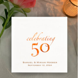 Serviette En Papier Ajouter des noms de couples 50e anniversaire de ma