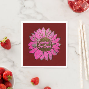 Serviette En Papier Ajouter un nom Changer le texte Elle Shop Pink Tou