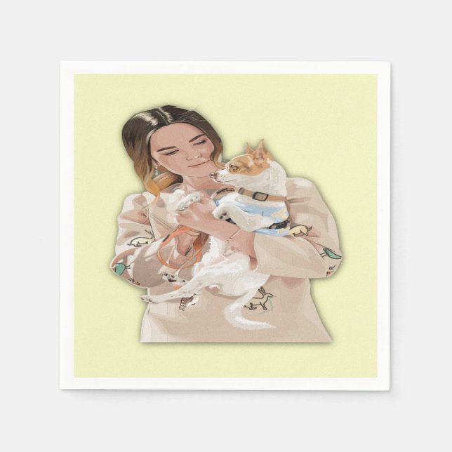 Serviette En Papier Ajouter une photo personnalisée (Devant)