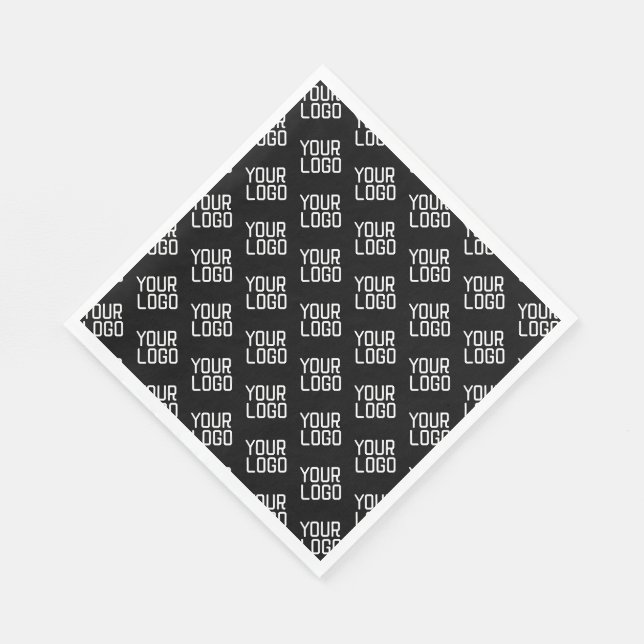 Serviette En Papier Ajouter votre logo Répéter Motif Modèle modifiable (Coin)