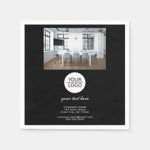 Serviette En Papier Ajouter votre logo Texte personnalisé Photo promot