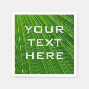 Serviette En Papier Ajouter votre propre texte vert