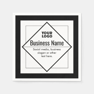 Serviette En Papier Ajoutez votre logo modèle personnalisable