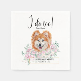 Serviette En Papier Akita Chien Mariage Cocktail Napkins