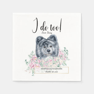 Serviette En Papier Akita Chien Mariage Cocktail Napkins