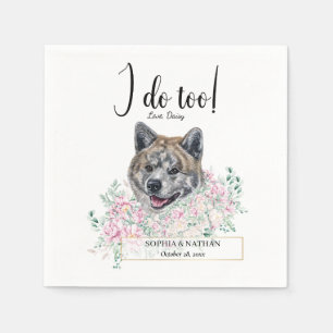 Serviette En Papier Akita Chien Mariage Cocktail Napkins