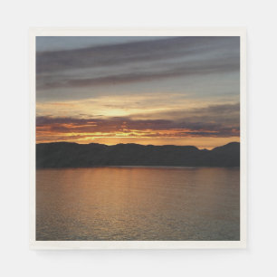 Serviette En Papier Alaskan Sunset II Belle photographie de l'Alaska