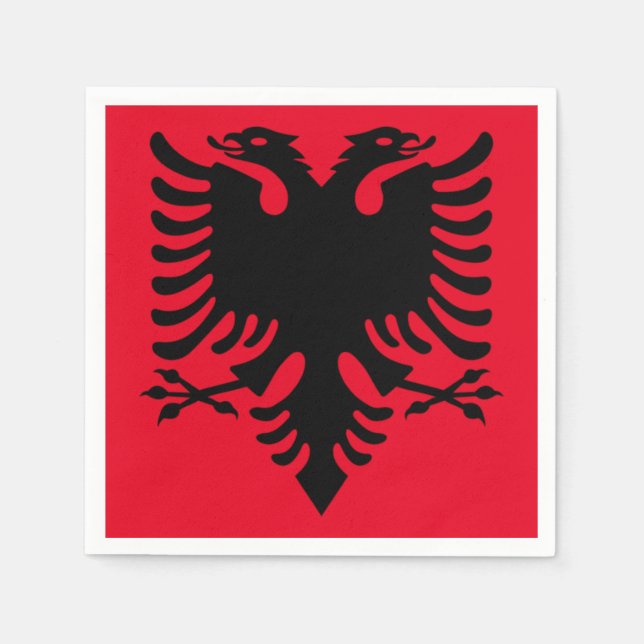 Serviette En Papier Albanie Naples à aigle double (Devant)