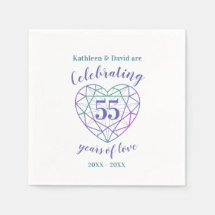 Serviette En Papier Alexandrite anniversaire 55 ans de serviettes d'am