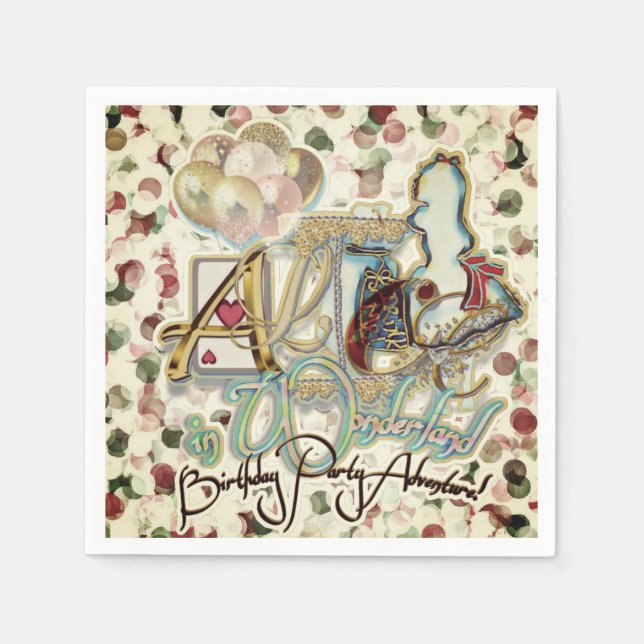 Serviette En Papier Alice au pays des merveilles (Devant)