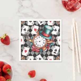 Serviette En Papier Alice au pays des merveilles Motif