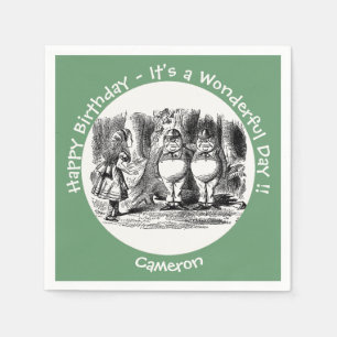 Serviette En Papier Alice au pays des merveilles Tweedledum & Tweedled