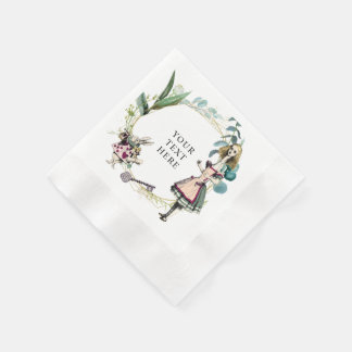 Serviette En Papier Alice au pays des merveilles vintage 