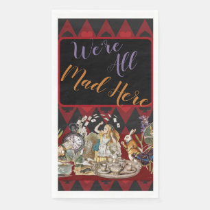 Serviette En Papier Alice Aventures avec le Chat de Cheshire Fou du Pa