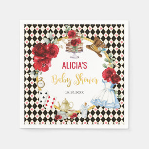 Serviette En Papier Alice magique au pays des merveilles Baby shower T