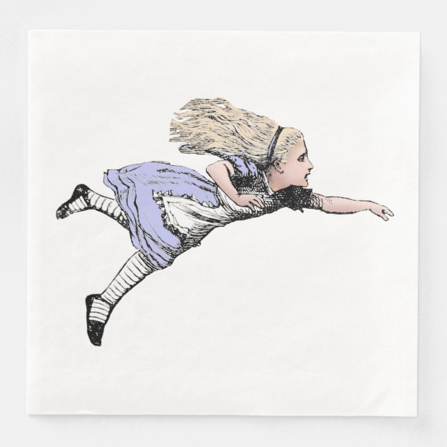 Serviette En Papier Alice volante au pays des merveilles (Devant)