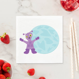 Serviette En Papier Alien pourpre