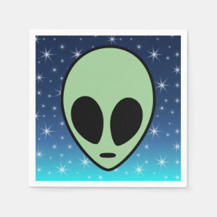 Serviette En Papier Alien vert