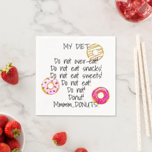 Serviette En Papier Alimentation Donut Drôle Humour Doughnut Snack Foo