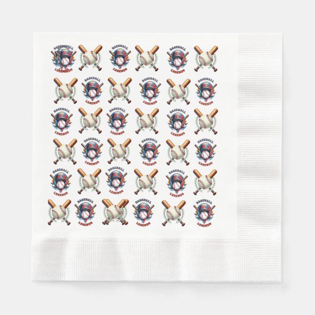 Serviette En Papier All-Star Spirit : Classique Baseball Essentials Sp (Devant)
