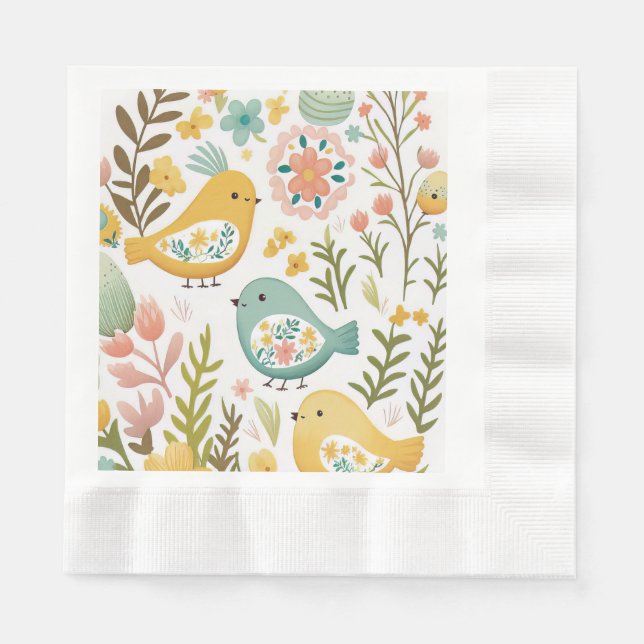 Serviette En Papier 🐣 Allemand Oster Délice 🌸 (Devant)