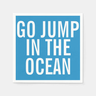 Serviette En Papier Aller Jump dans l'océan Bleu et Blanc Vacation Hom