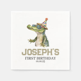 Serviette En Papier Alligator Party Invitation Invitation pool party
