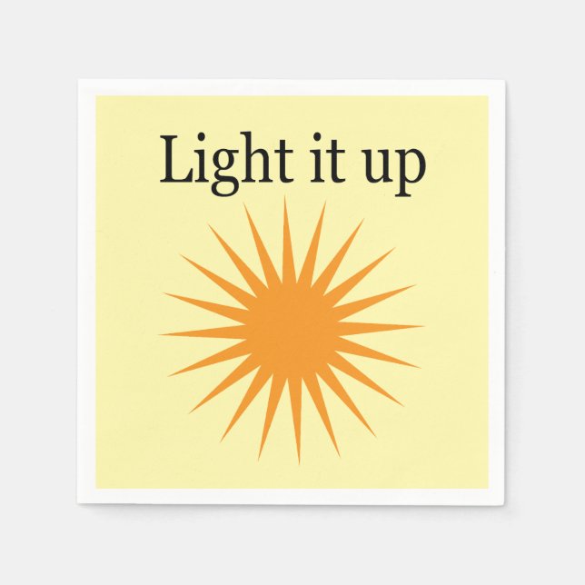 Serviette En Papier Allume-le, jaune (Devant)