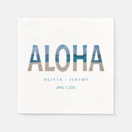 Serviette En Papier Aloha Hawaii Beach Photo Destination Mariage