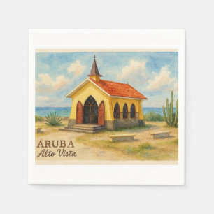 Serviette En Papier Alto Vista Aruba aquarelle