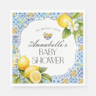 Serviette En Papier Amalfi Coast Italien Baby shower Décor Table