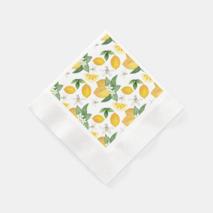 Serviette En Papier Amalfi Thème Citron Papier de Party Napkin