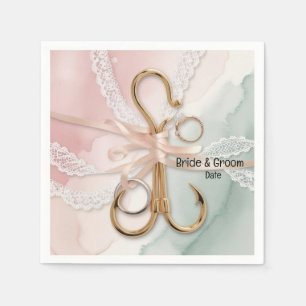 Serviette En Papier Amateurs de pêche Hook sur vous Mariage