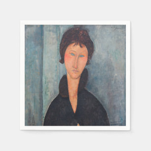 Serviette En Papier Amedeo Modigliani - Femme aux yeux bleus